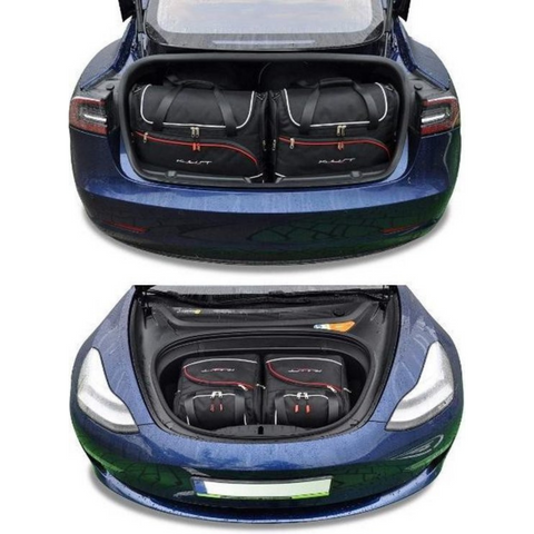 Tesla Model 3 Bespoke Trunk en Frunk Reisetaschen-Set 7-teilig Auto Zubehör für Innenorganizer