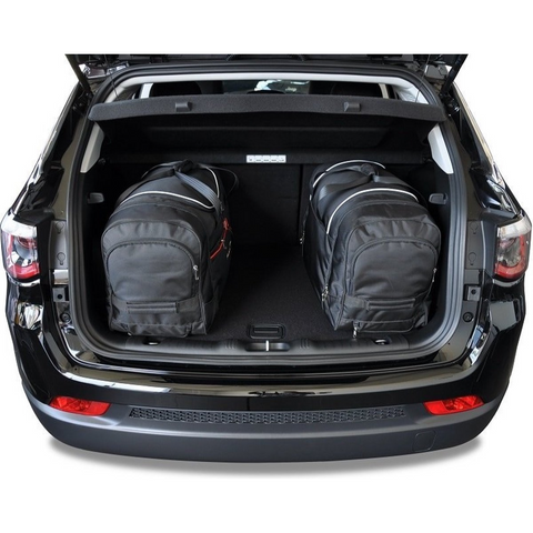 Reisetaschen-Set 4-teilig Jeep Compass 2017+ (PHEV) Maßgeschneidertes Auto-Innenraum-Kofferraum-Organizer-Zubehör