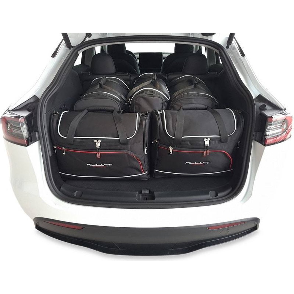 Tesla Model Y 2021+ Reisetaschen-Set 5-teilig Kofferraum Auto  Maßgeschneiderte Autotaschen –