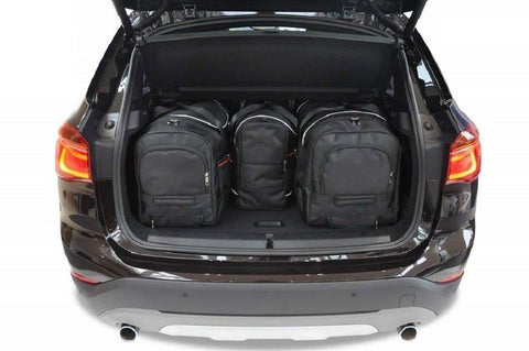 BMW X1 2015+ Reisetaschen-Set 4-teilig Kofferraum-Wochenend-Taschen Auto-Taschen nach Maß
