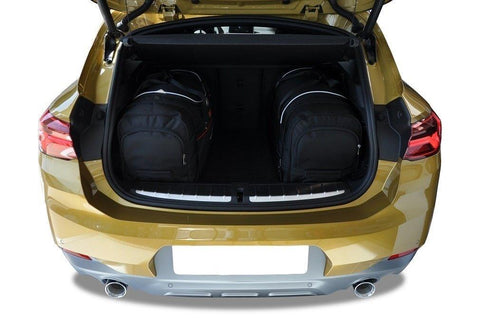 BMW X2 2017+ Reisetaschen-Set 4-teilig Kofferraum-Wochenendtaschen Auto Maßgeschneidert Autotaschen
