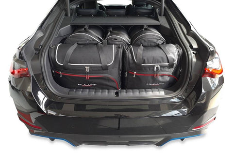 🛄 Maßgeschneidertes 5-teiliges Reisetaschen-Set für BMW i4 GRAN COUPE 2021+ mit 2 Rollkoffern, 3 Handgepäcktaschen, 30% mehr Stauraum. Sorgenfreies Reisen & kostenloser Versand! 🚗✈️