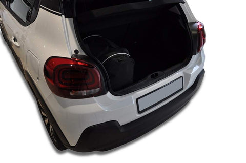 Citroën C3 Hatchback 2016+ Reisetaschen-Set 3-teiliger Kofferraumkoffer Maßgeschneidert Autotaschen
