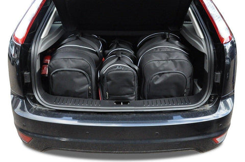 Ford Focus Hatchback 2004-2011 Reisetaschen-Set 4-teilig  Kofferraum-Übernachtungstaschen Auto