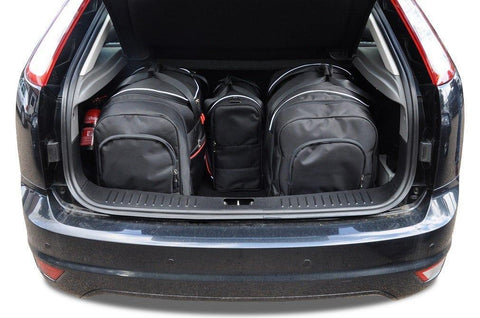 Ford Focus Hatchback 2004-2011 Reisetaschen-Set 4-teilig  Kofferraum-Übernachtungstaschen Auto