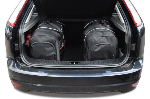 Ford Focus Hatchback 2004-2011 Reisetaschen-Set 4-teilig  Kofferraum-Übernachtungstaschen Auto