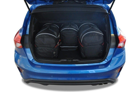 Ford Focus Hatchback 2011-2018 Reisetaschen-Set 4-teilig Kofferraum-Wochenendtaschen Autotasche