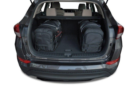 Hyundai Tucson 2015+ Reisetaschen-Set 4-teilig Kofferraumübernachtungstaschen nach Maß Autotaschen
