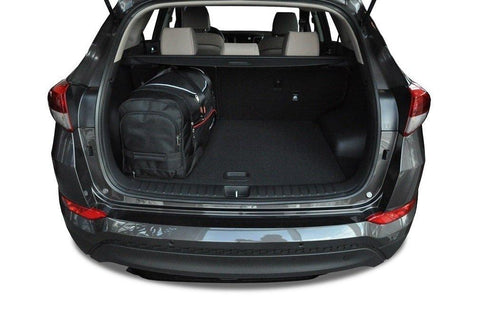Hyundai Tucson 2015+ Reisetaschen-Set 4-teilig Kofferraumübernachtungstaschen nach Maß Autotaschen