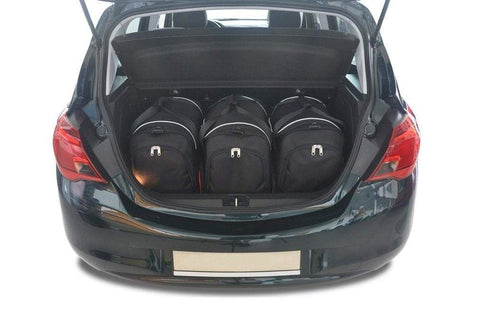 Opel Corsa 2014-2019 Reisetaschen-Set 3-tlg. Kofferraum-Übernachtungstaschen Auto Maßgeschneidert