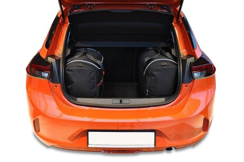 Opel Corsa 2019+ Reisetaschen-Set 3-teilige Kofferraum-Übernachtungstaschen nach Maß Autotaschen