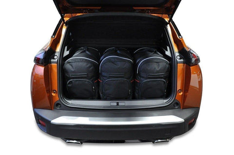 Peugeot 2008 2019+ Reisetaschen-Set 3-teilige Kofferraum-Übernachtungstaschen nach Maß Autotaschen