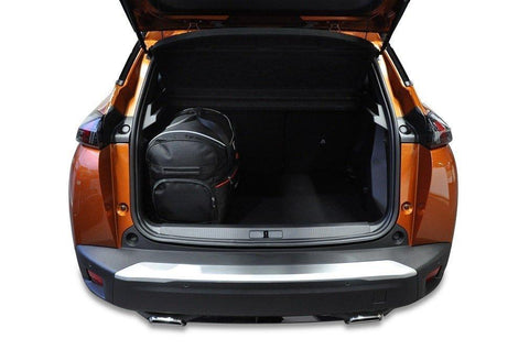 Peugeot 2008 2019+ Reisetaschen-Set 3-teilige Kofferraum-Übernachtungstaschen nach Maß Autotaschen