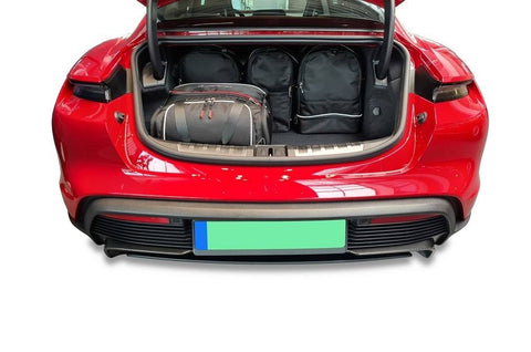Porsche Taycan 2019+ Reisetaschen-Set 5-teilig Kofferraumübernachtungstaschen nach Maß Autotaschen