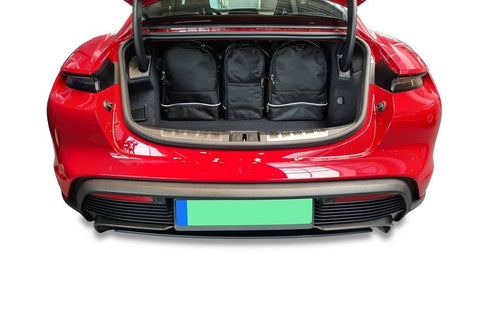 Porsche Taycan 2019+ Reisetaschen-Set 5-teilig Kofferraumübernachtungstaschen nach Maß Autotaschen