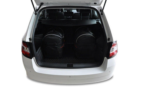 Skoda Fabia Combi 2014+ Reisetaschen-Set 5-teilig Kofferraum Auto Maßgeschneiderte Autotaschen
