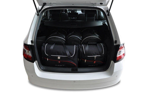 Skoda Fabia Combi 2014+ Reisetaschen-Set 5-teilig Kofferraum Auto Maßgeschneiderte Autotaschen