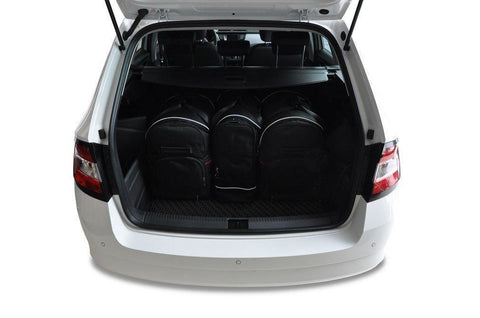 Skoda Fabia Combi 2014+ Reisetaschen-Set 5-teilig Kofferraum Auto Maßgeschneiderte Autotaschen