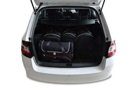 Skoda Fabia Combi 2014+ Reisetaschen-Set 5-teilig Kofferraum Auto Maßgeschneiderte Autotaschen