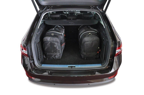Skoda Superb Combi 2015+ Reisetaschen-Set 5-teilig Kofferraum Übernachtungstaschen Auto nach Maß