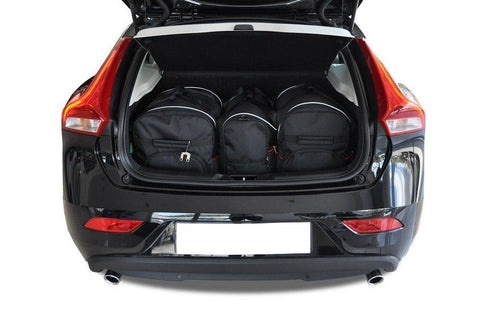 Volvo V40 Hatchback 2012+ Reisetaschen-Set 3-teilig Kofferraum-Wochenendtaschen Autotaschen