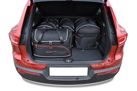 Volvo XC40 2017+ Reisetaschen-Set 5-teilig Kofferraum-Übernachtungstaschen Auto nach Maß Autotasche