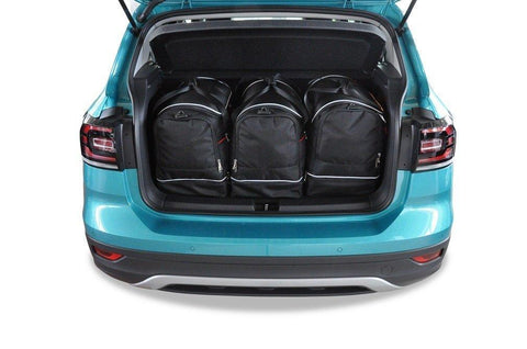 Volkswagen T-Cross 2018+ Reisetaschen-Set 3-teilig VW Kofferraum Maßgeschneidert Autotaschen